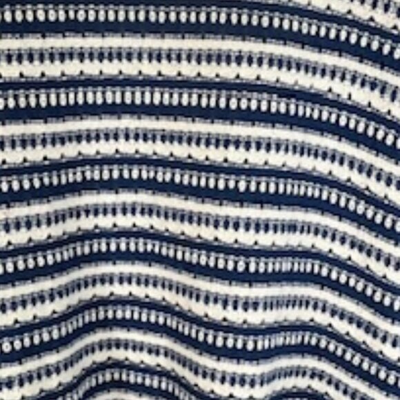 Lane Bryant Plus Size Blue & White Open Weave Short Sleeve Cardigan- Size 26/28 - Picture 4 of 8